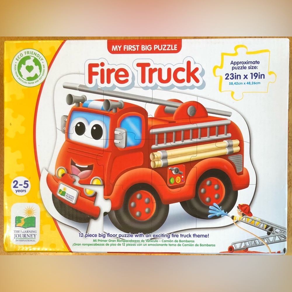 Fire Truck 12 Piece Floor Puzzle - My First Big Puzzle.